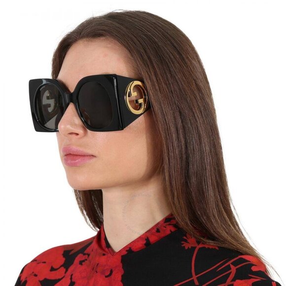 NEW GUCCI SUNGLASSES GUCCI GG1254S 001 BUTTERFLY SHAPE EYEWEAR GUCCI - Picture 2 of 11